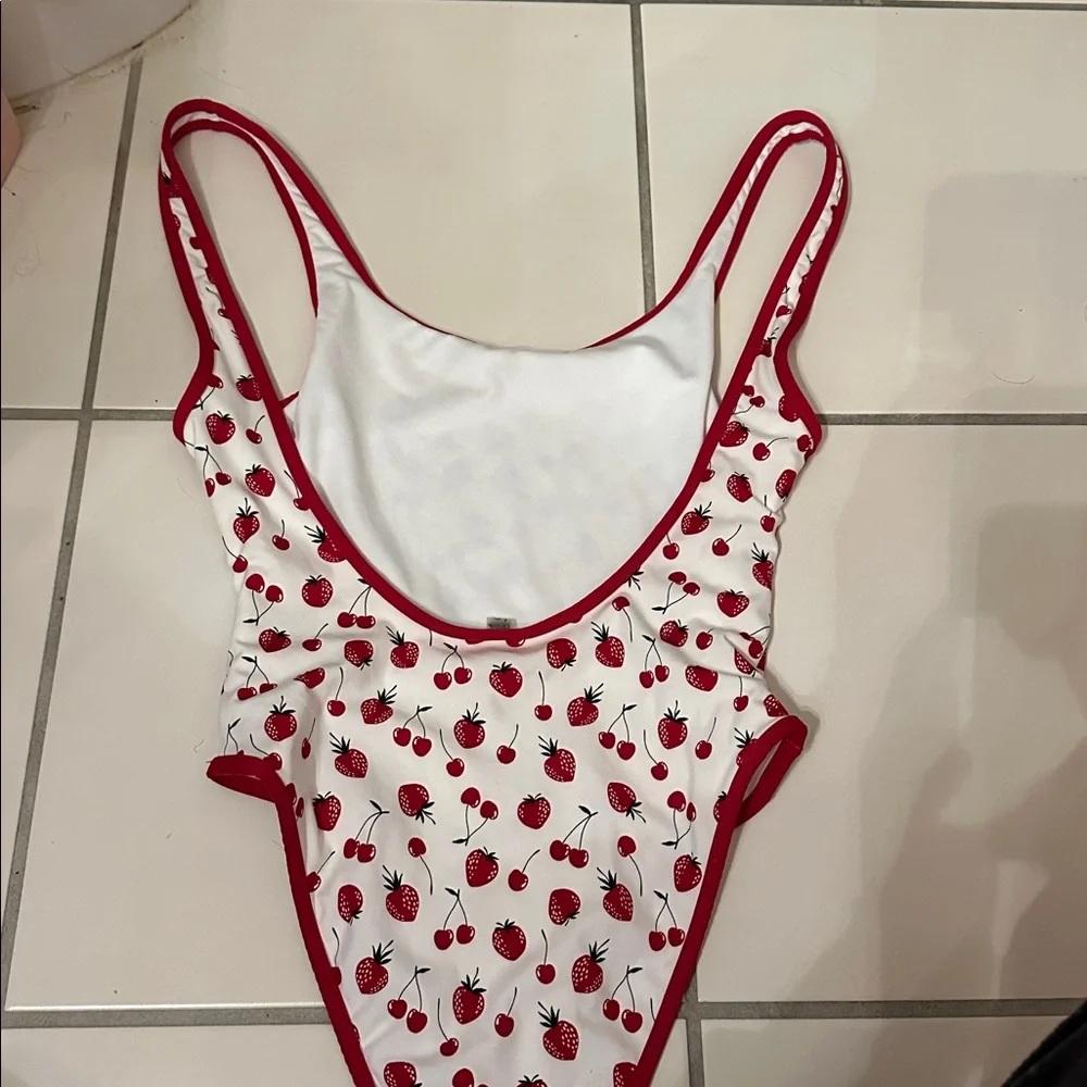 PINK by Frankie’s Bikini’s Fruit Print One-Piece Swimsuit
